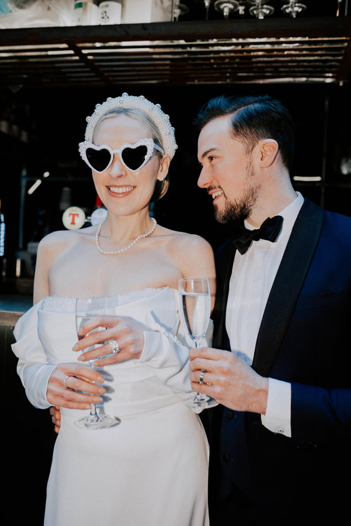 a toast at a wedding